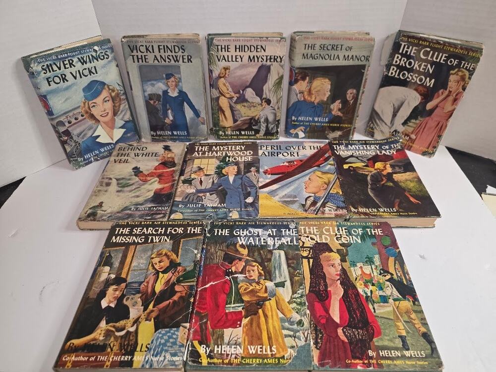 Vintage Vicki Barr Air Stewardess HC 1-12 Helen Walla Julie Tatham RARE OOP